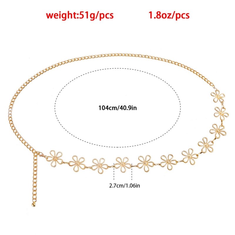 Retro Metal Hollow Flower Chain Ethnic Style Body Chains $13.24 Dana Fashion Color: Metal Women's Accessories Product information: Color: metal, steel Size: 115cm Material: Metal Suitable season: summer, winter, spring, autumn Popular elements: Punk Style