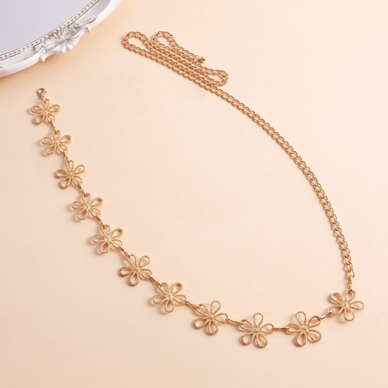 Retro Metal Hollow Flower Chain Ethnic Style Body Chains $13.24 Dana Fashion Color: Metal Women's Accessories Product information: Color: metal, steel Size: 115cm Material: Metal Suitable season: summer, winter, spring, autumn Popular elements: Punk Style