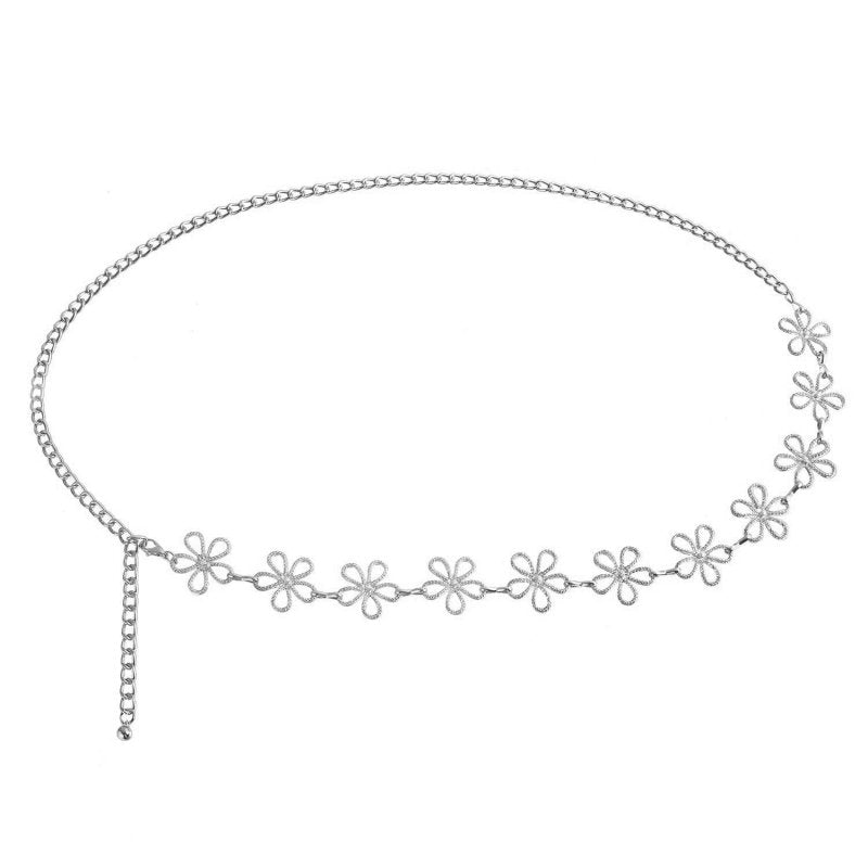 Retro Metal Hollow Flower Chain Ethnic Style Body Chains $13.24 Dana Fashion Color: Steel Color Women's Accessories Product information: Color: metal, steel Size: 115cm Material: Metal Suitable season: summer, winter, spring, autumn Popular elements: Punk