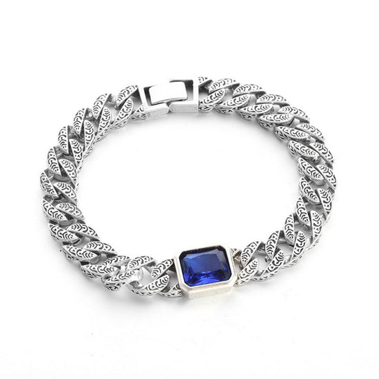 Retro Personalized Sapphire Couple Bracelet $14.95 Dana Fashion Color: Blue Stone Bracelet Women's Accessories Product information: Treatment Process: Electroplating Color: blue stone Applicable people: Unisex Material: Alloy Shapes: Geometry Style: Simpl