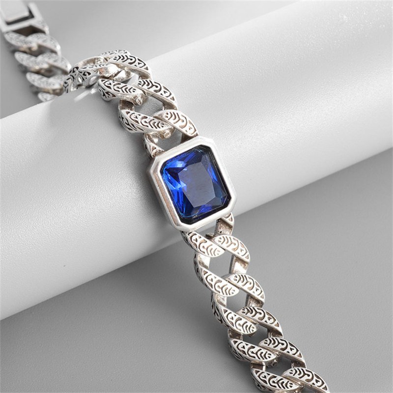 Retro Personalized Sapphire Couple Bracelet $14.95 Dana Fashion Color: Blue Stone Bracelet Women's Accessories Product information: Treatment Process: Electroplating Color: blue stone Applicable people: Unisex Material: Alloy Shapes: Geometry Style: Simpl