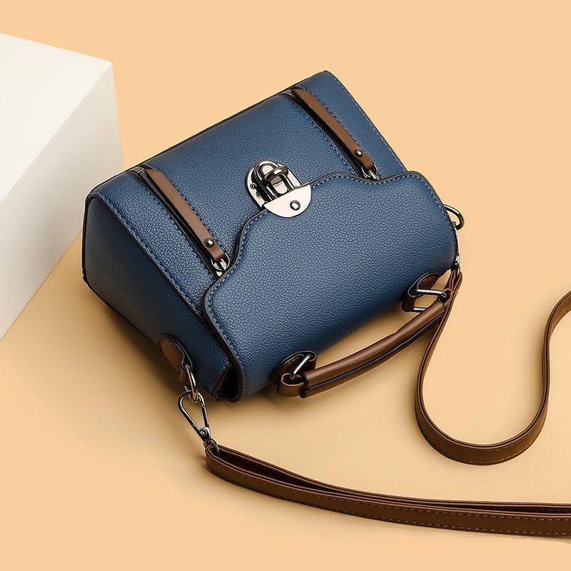 Retro Portable Shoulder Bag Little Wild Fashion $40.51 Dana Fashion Color: Black Women's Bags Product information: Lining texture: PU Applicable scenarios: Daily matching Color: black, blue, khaki Hardness: medium and soft Material: PU Popular elements: L