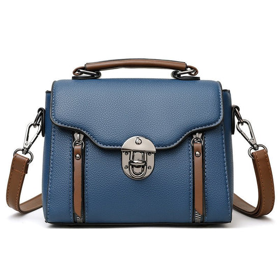 Retro Portable Shoulder Bag Little Wild Fashion $40.51 Dana Fashion Color: Blue Women's Bags Product information: Lining texture: PU Applicable scenarios: Daily matching Color: black, blue, khaki Hardness: medium and soft Material: PU Popular elements: Lo