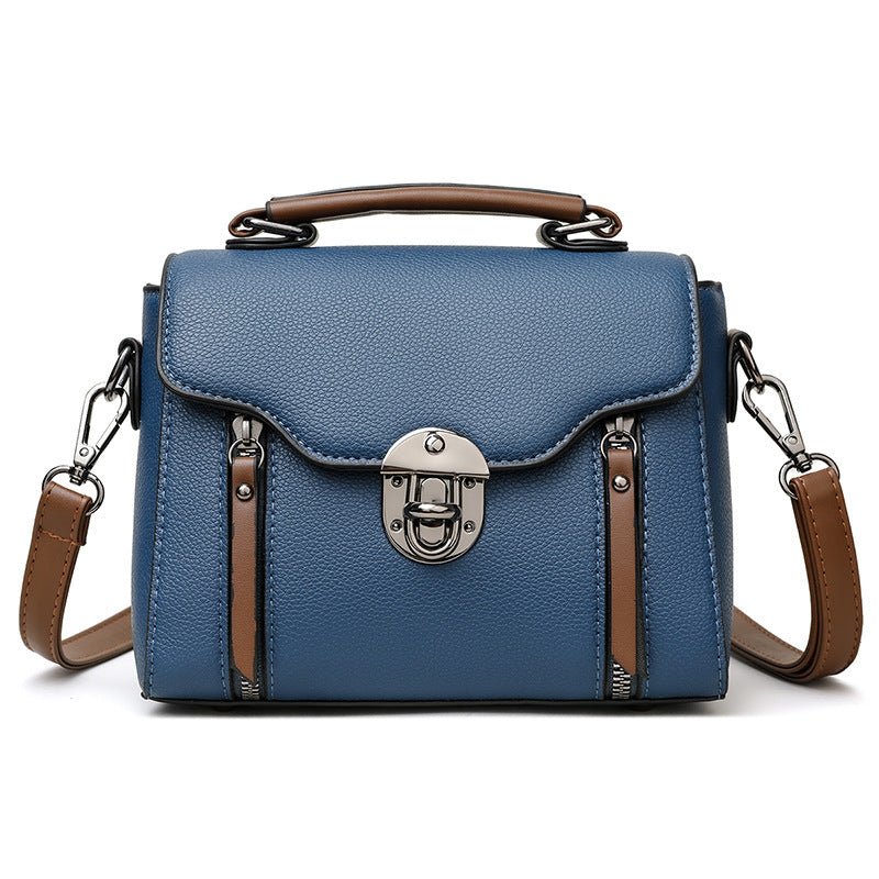 Retro Portable Shoulder Bag Little Wild Fashion $40.51 Dana Fashion Color: Blue Women's Bags Product information: Lining texture: PU Applicable scenarios: Daily matching Color: black, blue, khaki Hardness: medium and soft Material: PU Popular elements: Lo