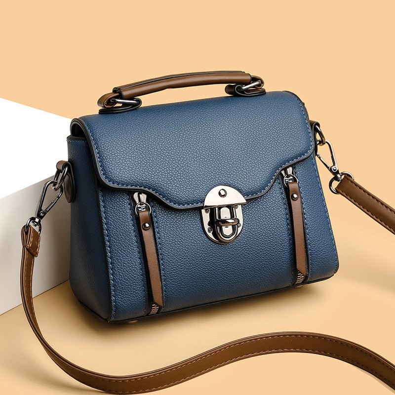 Retro Portable Shoulder Bag Little Wild Fashion $40.51 Dana Fashion Color: Black Women's Bags Product information: Lining texture: PU Applicable scenarios: Daily matching Color: black, blue, khaki Hardness: medium and soft Material: PU Popular elements: L