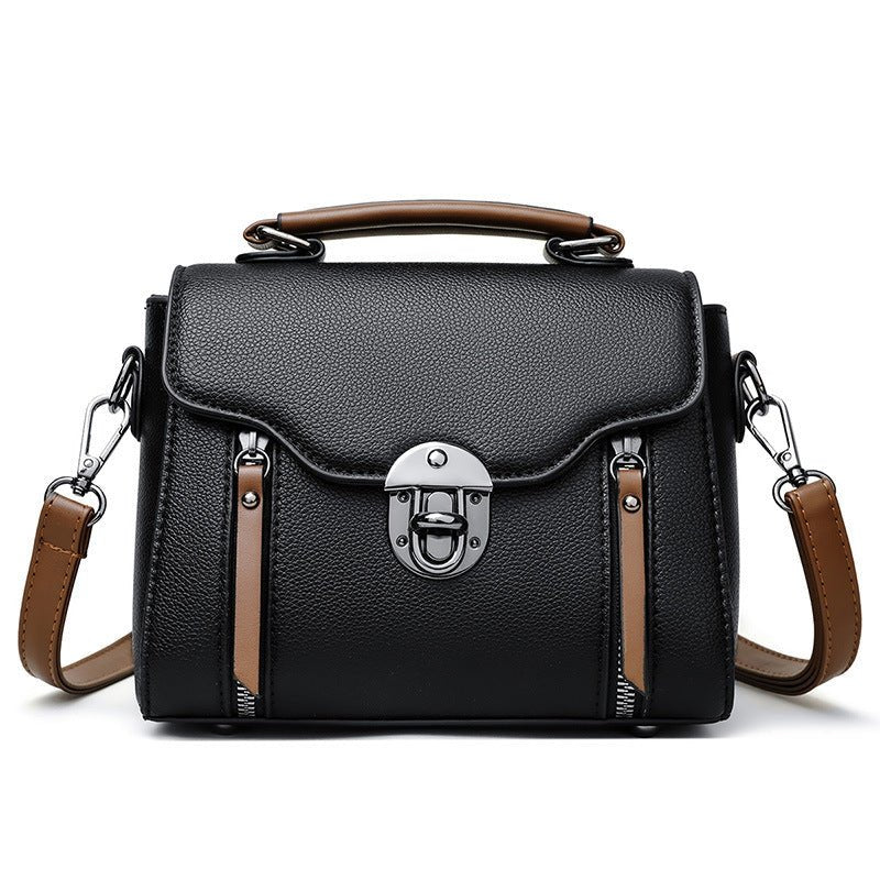 Retro Portable Shoulder Bag Little Wild Fashion $40.51 Dana Fashion Color: Black Women's Bags Product information: Lining texture: PU Applicable scenarios: Daily matching Color: black, blue, khaki Hardness: medium and soft Material: PU Popular elements: L