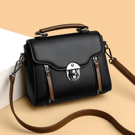 Retro Portable Shoulder Bag Little Wild Fashion $40.51 Dana Fashion Color: Black Women's Bags Product information: Lining texture: PU Applicable scenarios: Daily matching Color: black, blue, khaki Hardness: medium and soft Material: PU Popular elements: L