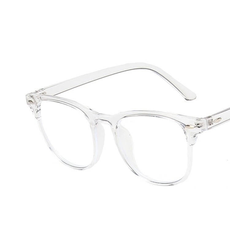 Retro Rivet Internet-famous Color Thin Anti-blue Light Glasses For Men And Women $14.27 Dana Fashion Frame Color: Transparent Women's Accessories Product information: Style: full rim frame Style: Retro Product Category: Plane mirror Frame color: bright bl