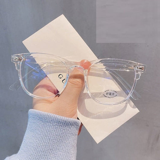 Retro Rivet Internet-famous Color Thin Anti-blue Light Glasses For Men And Women $14.27 Dana Fashion Frame Color: Bright Black Women's Accessories Product information: Style: full rim frame Style: Retro Product Category: Plane mirror Frame color: bright b