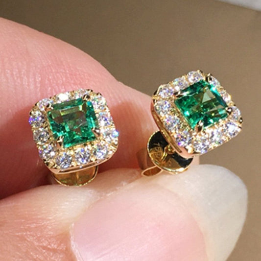 Retro Simple Basic Stud Earrings For Women $11.17 Dana Fashion Color: Green Women's Accessories Product information: Color: green Applicable population: Female Material: Copper Shape: Geometry Style: European and American Packing list: Earrings *1 pair Pr