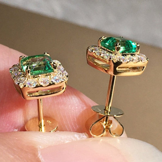 Retro Simple Basic Stud Earrings For Women $11.17 Dana Fashion Color: Green Women's Accessories Product information: Color: green Applicable population: Female Material: Copper Shape: Geometry Style: European and American Packing list: Earrings *1 pair Pr