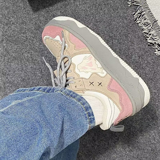 Retro Student Sneakers For Women $33.50 Dana Fashion Color: Pink Size: 35 Women's shoes Product information: Color: Pink Size: 35, 36, 37, 38, 39, 40 Sole craft: injection moulded shoes Sole material: rubber Shoe Upper material: artificial pu Size: Packin