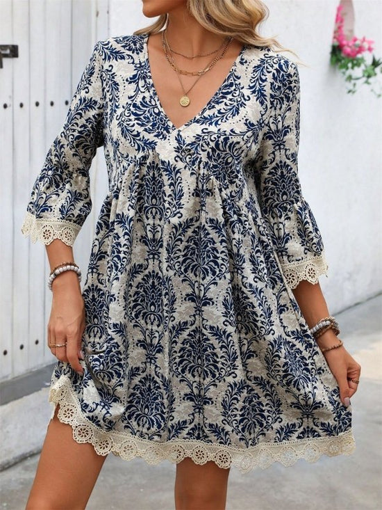 Retro Style Printed Simple Everyday Dress $34.42 Dana Fashion Color: Color Size: L Women's clothing Product information: Color: Color Waist type: loose waist Size: S,M,L,XL,XXL Style type: Japanese and Korean casual Combination form: Single piece Skirt le