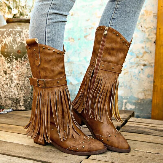 Retro Winter Fashion Square Heel Boots $49.50 Dana Fashion Color: Light Brown Size: 36 Women's shoes Product information: Upper material: artificial PU Sole material: rubber Applicable gender: female Insole material: PU Inner material: faux leather Boot m