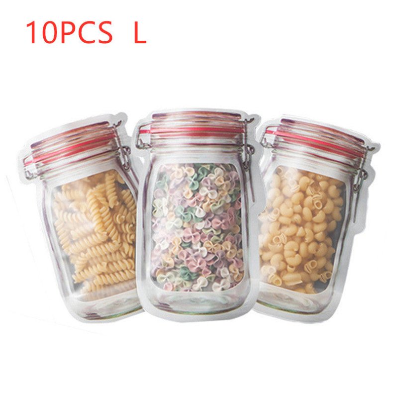 Reusable Snack Storage Bag Nut Biscuit Waterproof Sealed Food Storage Bag Snack Storage Travel Food Assortmen Bag Kitchen Tools $27.20 Dana Fashion Color: 10pcs L Dana's Kitchen Overview: 100% brand new and high quality. Non-toxic and tasteless, safe and