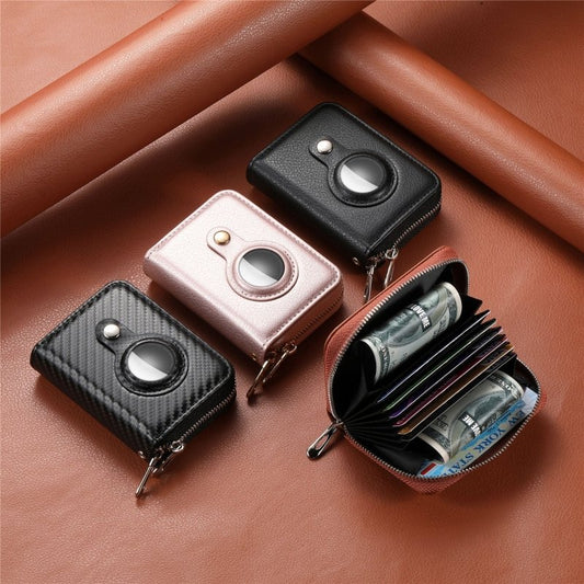 RFID Double Zip Wallet Sets Carbon Fiber PU Storage Card Sleeve $25.67 Dana Fashion Color: Black Women's Bags Product information: Lining texture: pu Applicable scenarios: Daily matching Color: Black, Brown, rose gold, carbon fiber pattern Applicable gend