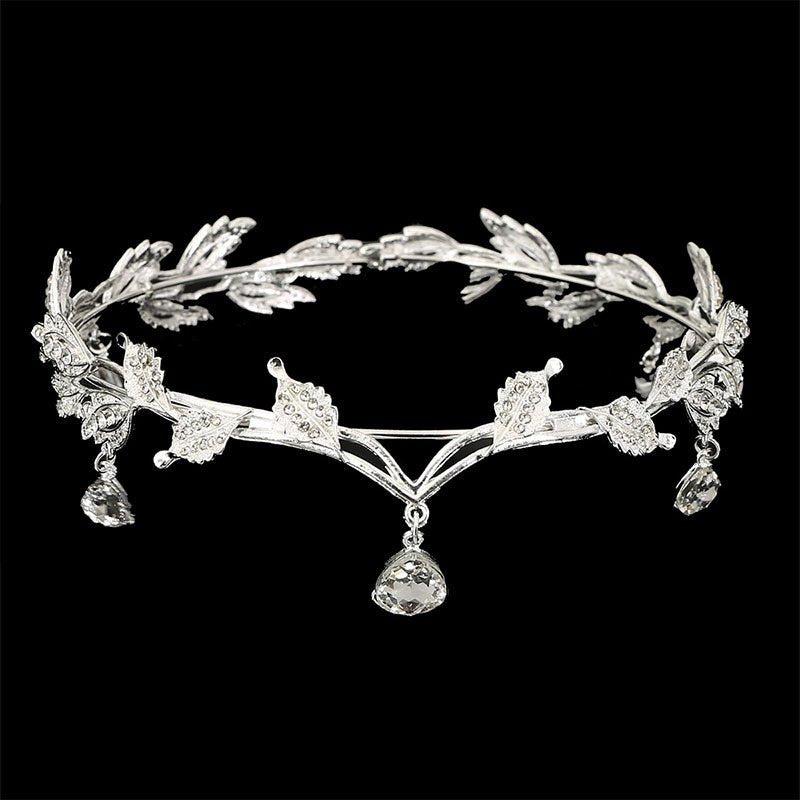 Rhinestone Hair Accessories Forehead Ornament Forehead Diamond Birthday Crown $20.42 Dana Fashion Color: HG 102 Bronze Green Water Drop Women's Accessories Product information: Treatment Process: Electroplating Color: HG-102 silver white diamond, HG-102 g