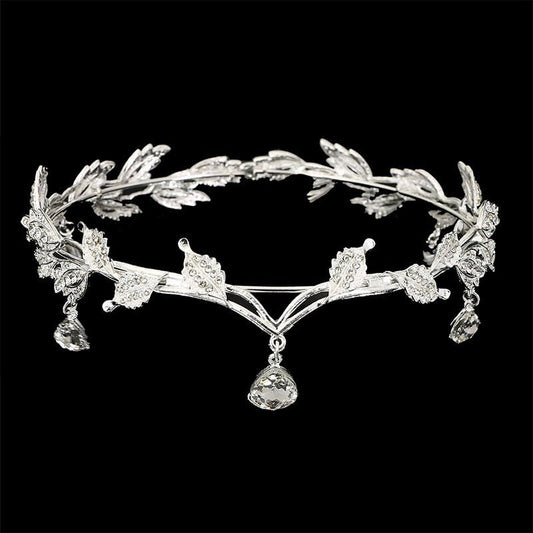 Rhinestone Hair Accessories Forehead Ornament Forehead Diamond Birthday Crown $20.42 Dana Fashion Color: HG 102 Bronze Green Water Drop Women's Accessories Product information: Treatment Process: Electroplating Color: HG-102 silver white diamond, HG-102 g