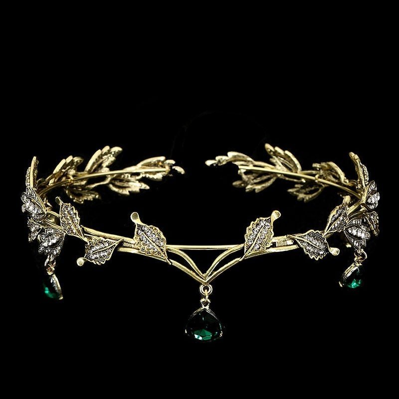 Rhinestone Hair Accessories Forehead Ornament Forehead Diamond Birthday Crown $20.42 Dana Fashion Color: HG 102 Bronze Green Water Drop Women's Accessories Product information: Treatment Process: Electroplating Color: HG-102 silver white diamond, HG-102 g