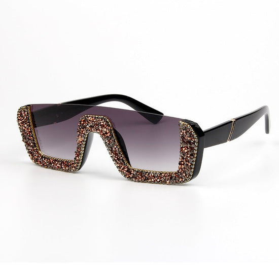 Rhinestone Square Sunglasses $29.00 Dana Fashion Color: Grey Women's Accessories Glasses structure: frame Whether polarized light: No Lens material: PC Style: Personality Frame material: PC UV resistance level: UV400 Style: Universal Visible light perspec