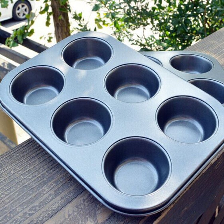 Roasting Tool Round 6 Maffen Cake Baking Tray Without Maffen Cake Mold Cupcake Mold $14.50 Dana Fashion default: default Dana's Kitchen Shape:square Material:iron+ non-stick coating Size:26.7*18.4*2.6cm/10.51*7.24*1.02in app. Hole rim diameter :6.9cm/2.71