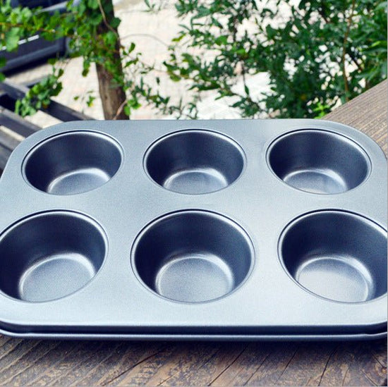 Roasting Tool Round 6 Maffen Cake Baking Tray Without Maffen Cake Mold Cupcake Mold $14.50 Dana Fashion default: default Dana's Kitchen Shape:square Material:iron+ non-stick coating Size:26.7*18.4*2.6cm/10.51*7.24*1.02in app. Hole rim diameter :6.9cm/2.71