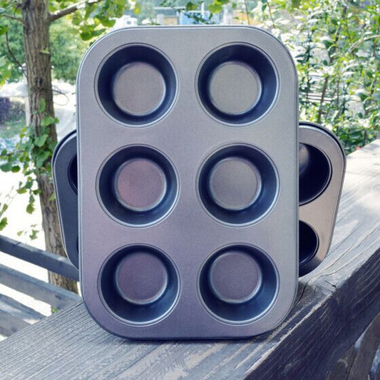 Roasting Tool Round 6 Maffen Cake Baking Tray Without Maffen Cake Mold Cupcake Mold $14.50 Dana Fashion default: default Dana's Kitchen Shape:square Material:iron+ non-stick coating Size:26.7*18.4*2.6cm/10.51*7.24*1.02in app. Hole rim diameter :6.9cm/2.71