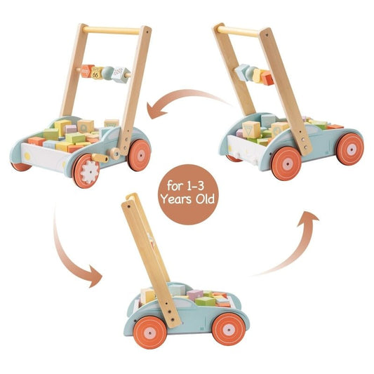 ROBUD Wooden Baby Walker Push With ABC 123 Traffic Sign Gifts For Todders 3 Year $209.44 Dana Fashion Style: WRP04 Toys & Hobbies ROBUD Wooden Baby Walker Push with ABC 123 Traffic Sign Blocks for Toddlers MULTIFUNCTION BABY PUSH WALKER:Purchase one and g