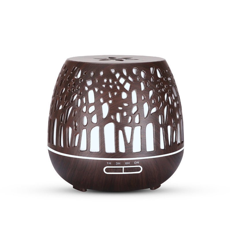 Room essential oil aroma diffuser hollow colorful ultrasonic humidifier $120.00 Dana Fashion Color: Dark WIFI version Style: AU Beauty Tools Functions: aromatherapy, humidification, led night light Capacity:400ml Output:DC24V/0.5A Material:PP+ABS Power:10