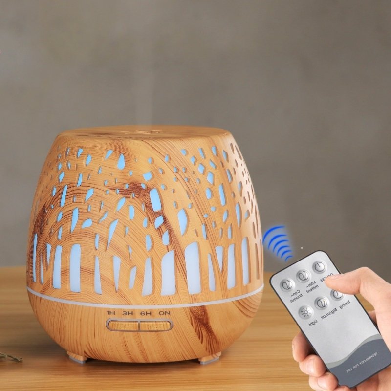 Room essential oil aroma diffuser hollow colorful ultrasonic humidifier $120.00 Dana Fashion Color: Dark WIFI version Style: AU Beauty Tools Functions: aromatherapy, humidification, led night light Capacity:400ml Output:DC24V/0.5A Material:PP+ABS Power:10