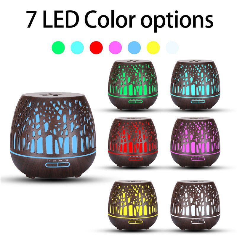 Room essential oil aroma diffuser hollow colorful ultrasonic humidifier $120.00 Dana Fashion Color: Dark WIFI version Style: AU Beauty Tools Functions: aromatherapy, humidification, led night light Capacity:400ml Output:DC24V/0.5A Material:PP+ABS Power:10