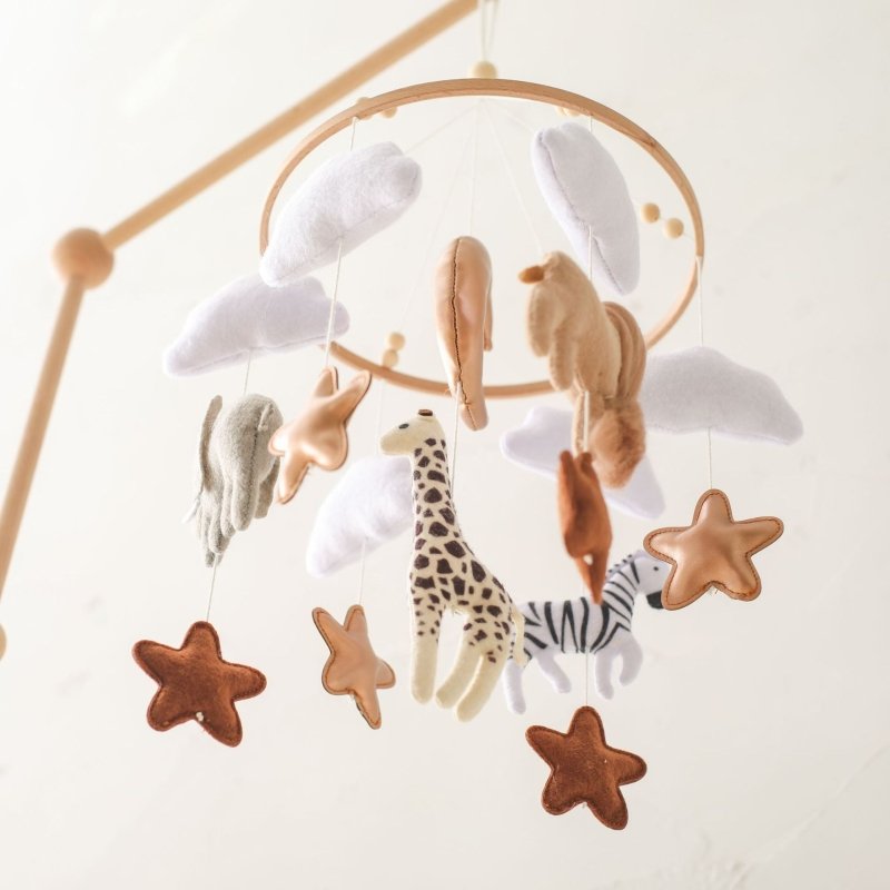 Room Hand-eye Coordination Decoration Wind Chimes Crib Felt Forest Animal Cloud Moon Bed Bell $54.87 Dana Fashion Color: Animal Kingdom Bed Bell Toys & Hobbies Product information: Ability Training: grasping and hand-eye coordination Color: Animal Kingdom