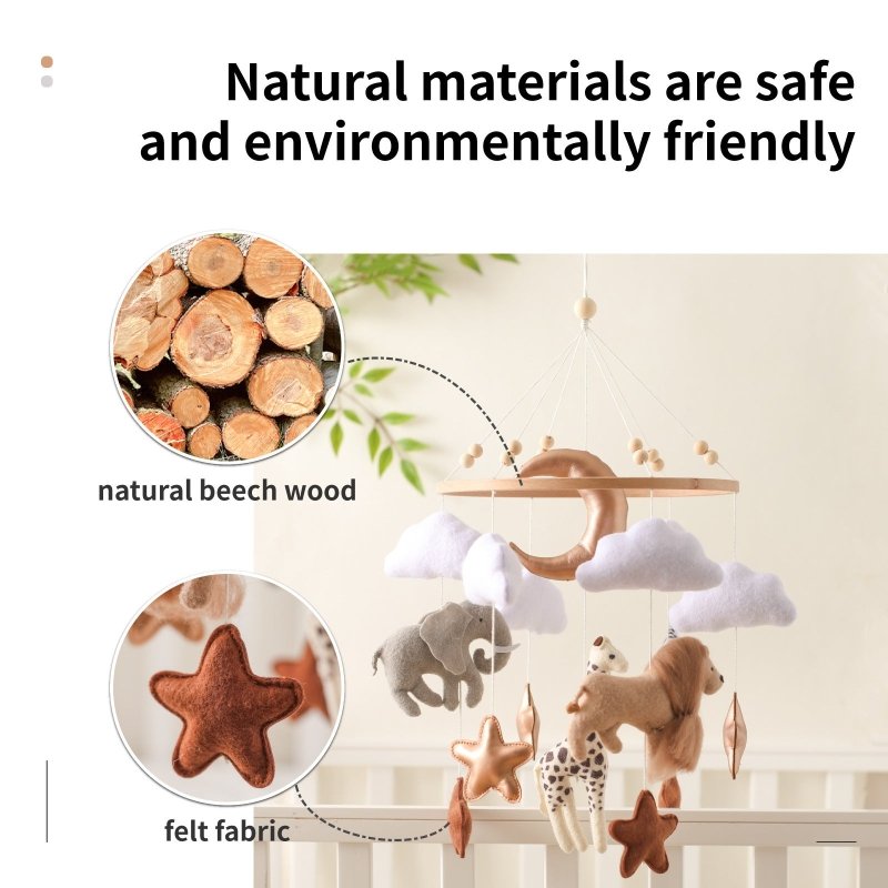 Room Hand-eye Coordination Decoration Wind Chimes Crib Felt Forest Animal Cloud Moon Bed Bell $54.87 Dana Fashion Color: Animal Kingdom Bed Bell Toys & Hobbies Product information: Ability Training: grasping and hand-eye coordination Color: Animal Kingdom