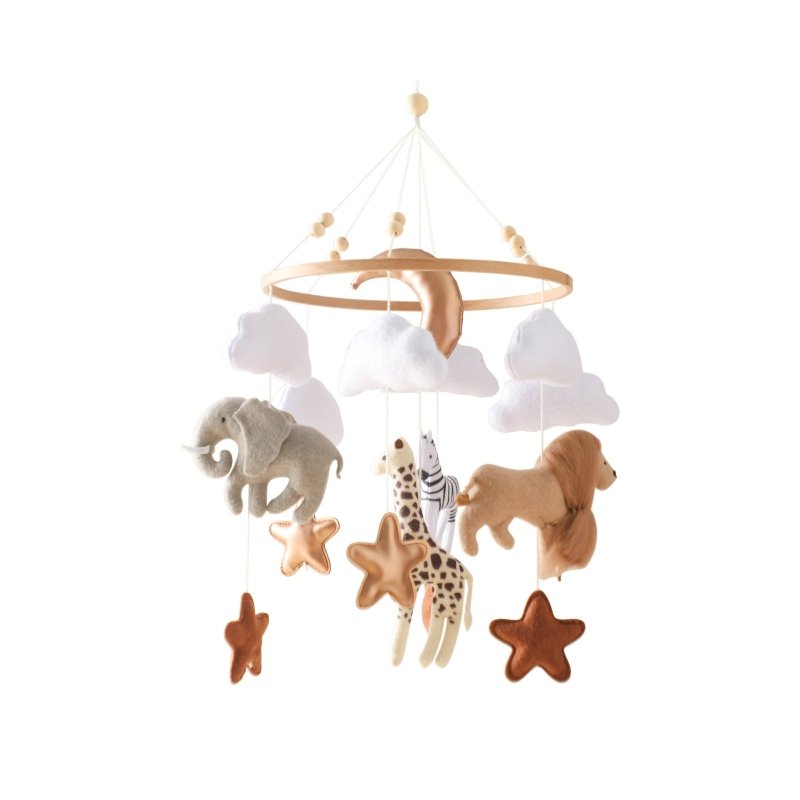 Room Hand-eye Coordination Decoration Wind Chimes Crib Felt Forest Animal Cloud Moon Bed Bell $54.87 Dana Fashion Color: Animal Kingdom Bed Bell Toys & Hobbies Product information: Ability Training: grasping and hand-eye coordination Color: Animal Kingdom