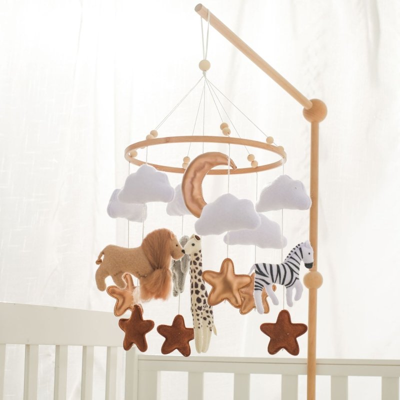 Room Hand-eye Coordination Decoration Wind Chimes Crib Felt Forest Animal Cloud Moon Bed Bell $54.87 Dana Fashion Color: Animal Kingdom Bed Bell Toys & Hobbies Product information: Ability Training: grasping and hand-eye coordination Color: Animal Kingdom