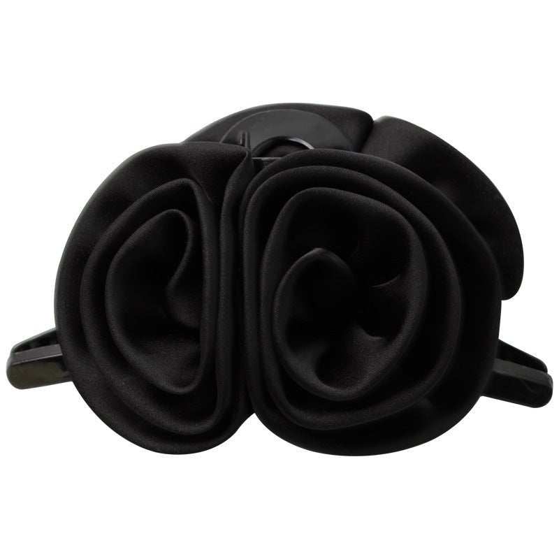 Rose Flower Hair Clip High-grade Satin Temperament $9.63 Dana Fashion Color: Beige Women's Accessories Product information: Processing Technology: manual Color: wine red, black, beige Applicable population: Female Style: Women's Material: cloth Popular el