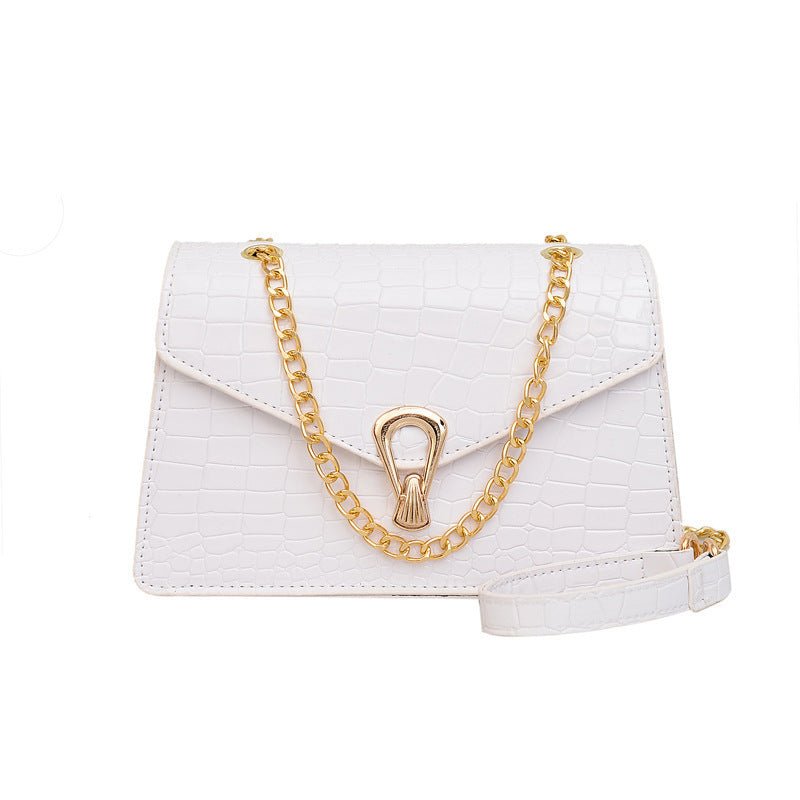 Rose Red Crocodile Pattern Women's Chain Bag $24.66 Dana Fashion Color: Black Women's Bags Product information: Lining texture: synthetic leather Applicable scenario: Daily configuration Color: white, black, green, Rose red, gray, dark brown, blue Outer b