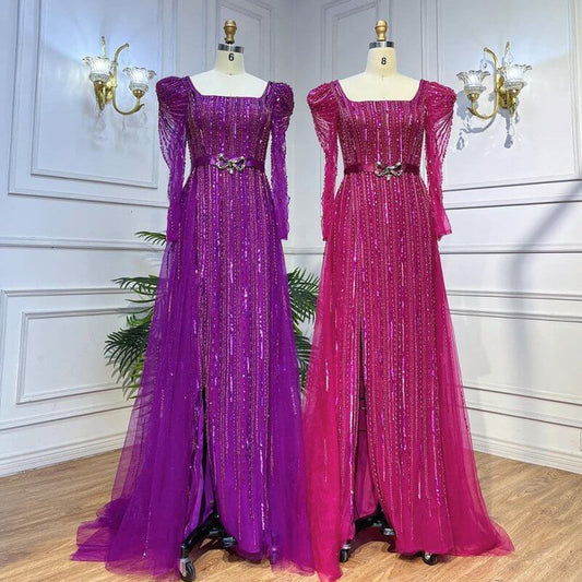 Rose Red Host Performance Evening Dress $799.00 Dana Fashion Color: Gray Blue Size: L Women's clothing Product information: Color: Rose red, purple, gray blue Waist type: tight waist Size: XS,S,M,L,XL,XXL,XXL,XXXXL Popular elements: zipper Main fabric com