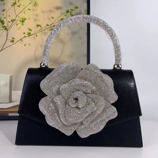Rose Super Popular Banquet Bag Crossbody $53.92 Dana Fashion Color: Black Women's Bags Product information: Applicable scenarios: Daily matching Color: silver, black, champagne, gold, more colors can be customized Material: Polyester Style: cross-border F