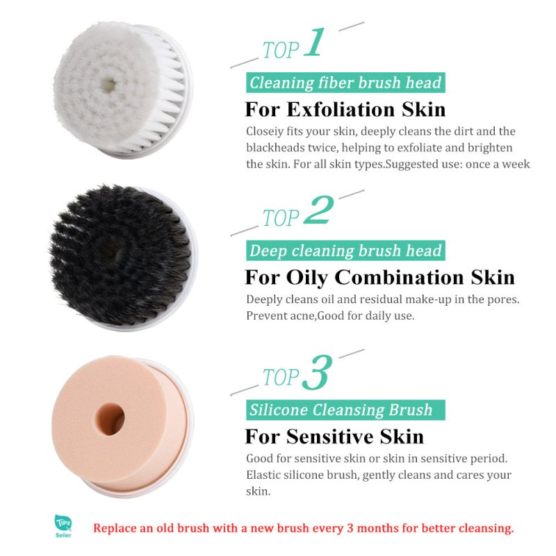 Rotary face washer electric cleaning brush $50.16 Dana Fashion Color: Gold Beauty Tools Features: Portable Waterproof Rotary Cleansing Color: white, pink, gold Product Features: 1. Soft and thin bamboo charcoal brush head, power cleaning brush head, speci