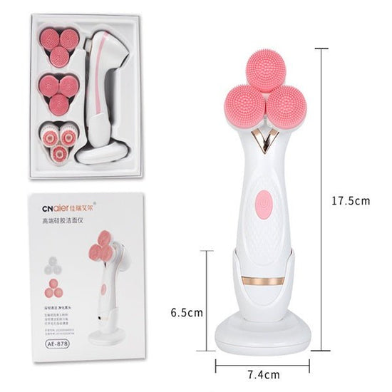 Rotary Silicone Cleansing Device $116.36 Dana Fashion Color: Blue Beauty Tools Function: Ultrasound Product Features: Face Wash Silicone Hair Brush Gear: 2 gears Working method: electric rotation Color: Blue (rechargeable), pink (rechargeable)