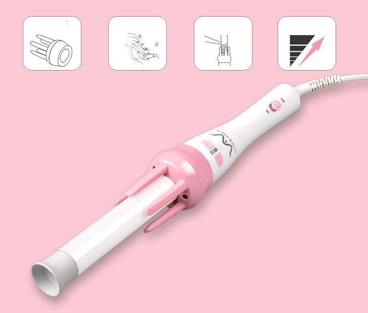 Rotating curling iron $56.31 Dana Fashion Color: With box Model: EU Beauty Tools Applicable hair: wet and dry Thermal conductor material: tourmaline ceramic Thermal conductor diameter: 21mm-30mm Temperature control adjustment: 1 paragraph Best modeling ti
