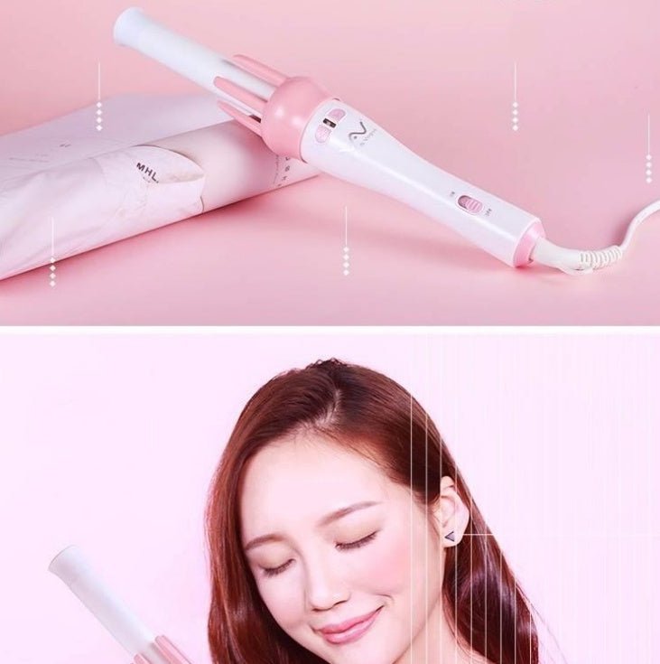 Rotating curling iron $56.31 Dana Fashion Color: With box Model: EU Beauty Tools Applicable hair: wet and dry Thermal conductor material: tourmaline ceramic Thermal conductor diameter: 21mm-30mm Temperature control adjustment: 1 paragraph Best modeling ti