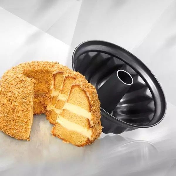 Round Deep Baking Mold Bundt Pumpkin Shape Cake Pan $19.50 Dana Fashion Color: Black Dana's Kitchen Overview: - Reliable material, food grade steel carbon, baked goods pop out easily - Multifunction, great to make bundt cakes, coffee cake, jello recipes a