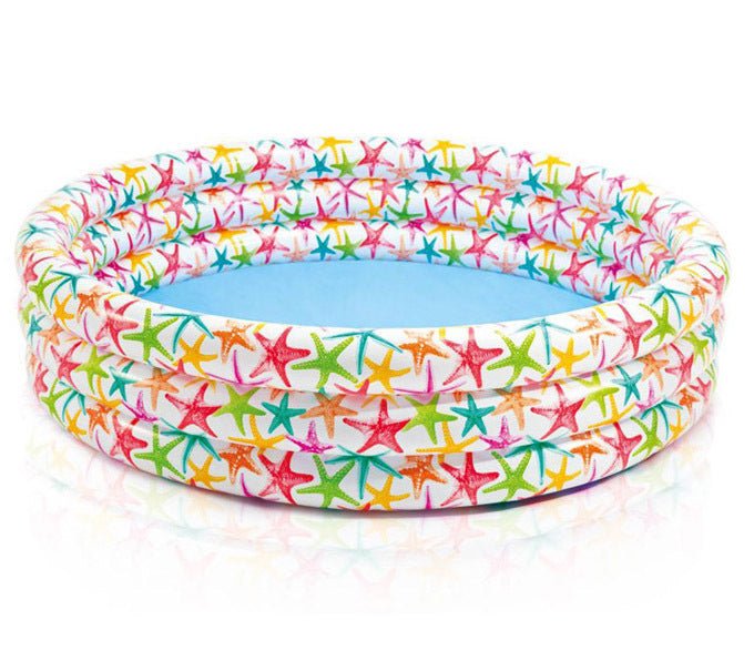 Round Inflatable Pool for Baby Swimming Bathing $122.11 Dana Fashion Style: Starfish Baby & Mother Specifications: S ize: 168cm * 38cm W eight: 2.2kg Material: PVC Material thickness: 0.25mm Package Content: 1x Pool Overview : 1.Made of environmental and