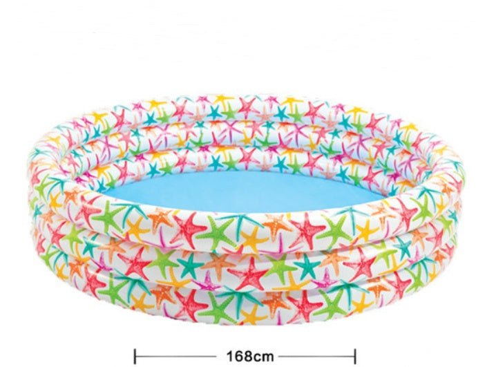 Round Inflatable Pool for Baby Swimming Bathing $122.11 Dana Fashion Style: Starfish Baby & Mother Specifications: S ize: 168cm * 38cm W eight: 2.2kg Material: PVC Material thickness: 0.25mm Package Content: 1x Pool Overview : 1.Made of environmental and