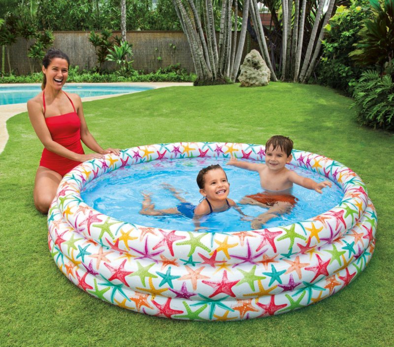 Round Inflatable Pool for Baby Swimming Bathing $122.11 Dana Fashion Style: Starfish Baby & Mother Specifications: S ize: 168cm * 38cm W eight: 2.2kg Material: PVC Material thickness: 0.25mm Package Content: 1x Pool Overview : 1.Made of environmental and