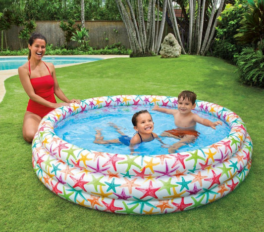 Round Inflatable Pool for Baby Swimming Bathing $122.11 Dana Fashion Style: Starfish Baby & Mother Specifications: S ize: 168cm * 38cm W eight: 2.2kg Material: PVC Material thickness: 0.25mm Package Content: 1x Pool Overview : 1.Made of environmental and