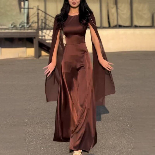 Round Neck Belted Maxi Dress $79.50 Dana Fashion Color: Black Size: L Women's clothing Product Details Design: Plain Style: Elegant Thickness: Regular Material: Polyester Occasion: Daily,Wedding Size & Fit Dress Length: Maxi dress Elasticity: Inelastic Fi