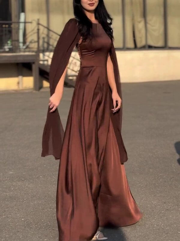 Round Neck Belted Maxi Dress $79.50 Dana Fashion Color: Black Size: L Women's clothing Product Details Design: Plain Style: Elegant Thickness: Regular Material: Polyester Occasion: Daily,Wedding Size & Fit Dress Length: Maxi dress Elasticity: Inelastic Fi
